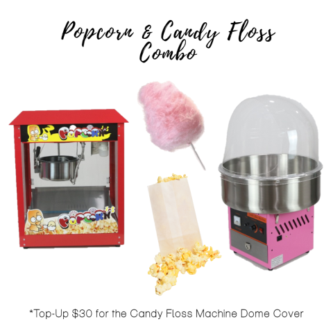 Cotton Candy Floss & Popcorn Combo Package